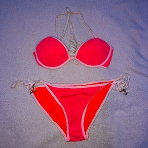 2 for 20‼️ Ardene neon pink nautical bikini set